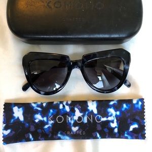 KOMONO Stella Indigo Demi sunglasses- like new!